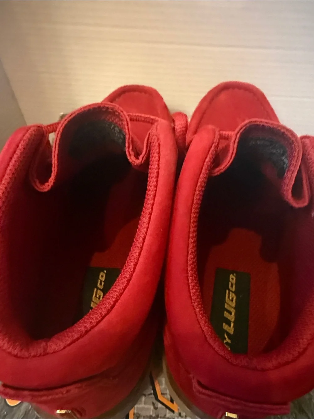 Men’s Lugz Men's leather Fringe Chukka Boots Lennox Red  Sz 7.5